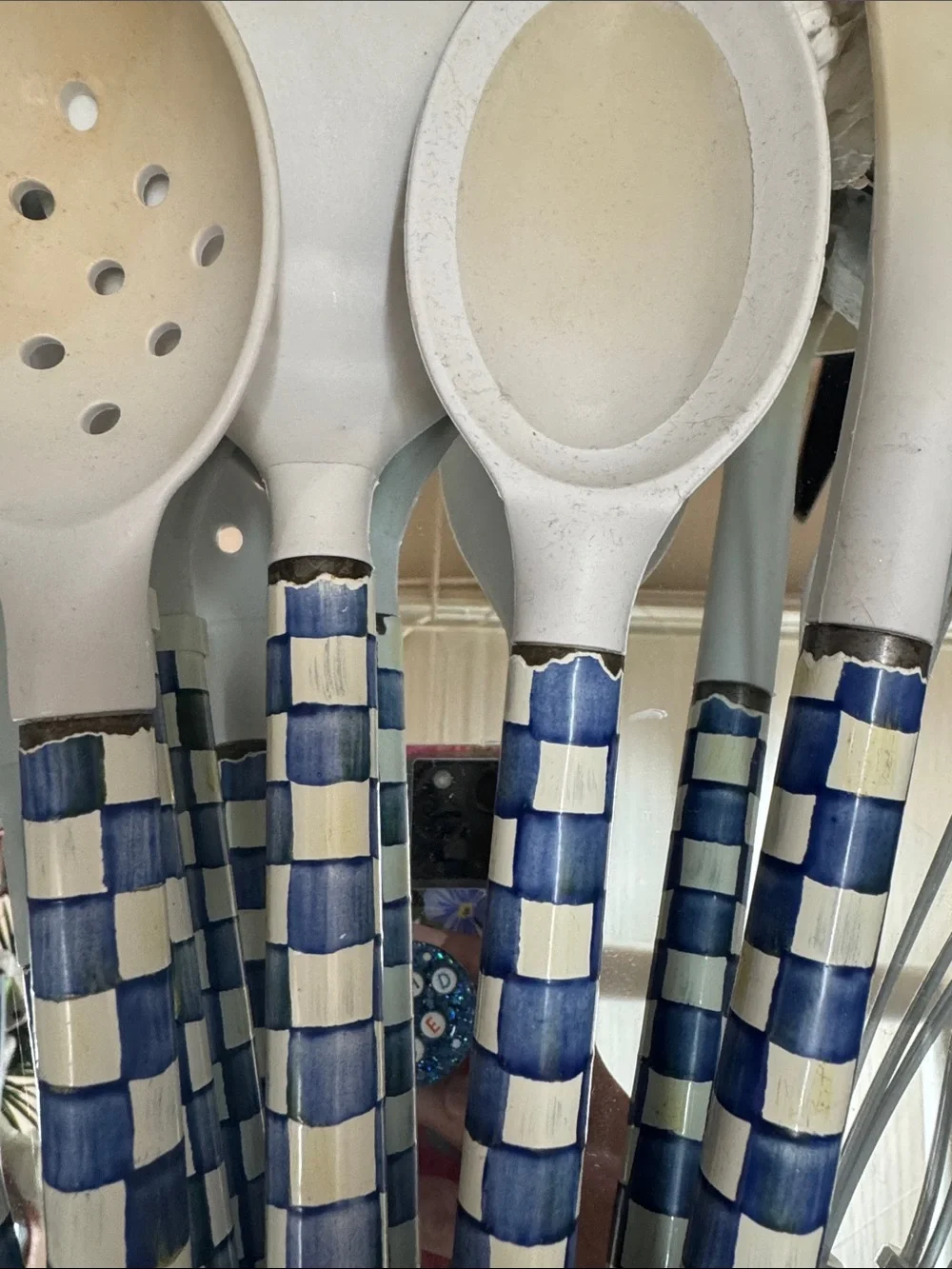 Mackenzie Childs RETIRED Royal Check Cooking Utensils